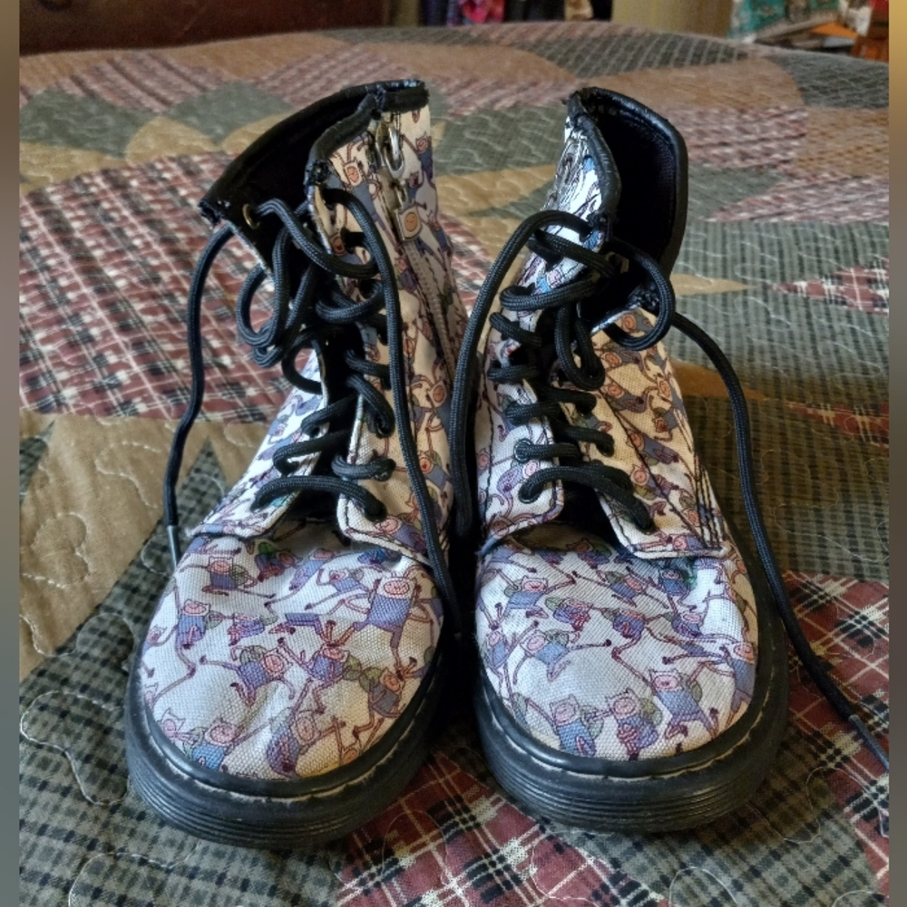 Dr. Martens Cartoon Network Adventure Time Kids Boots Featuring Finn And Jake